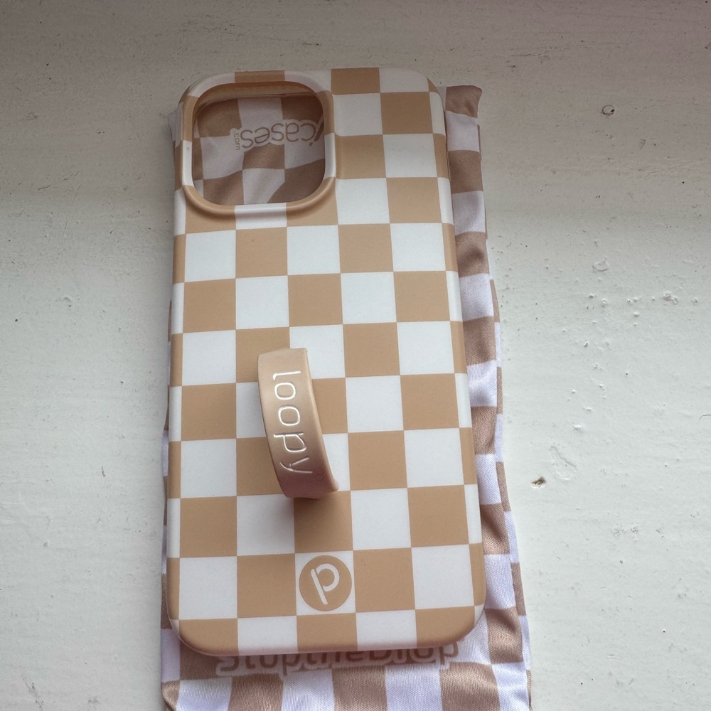 Checkered Phone Case with Loop